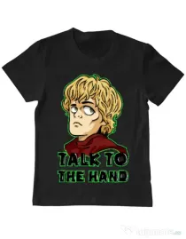 Tricou ADLER copil Talk to the hand Negru
