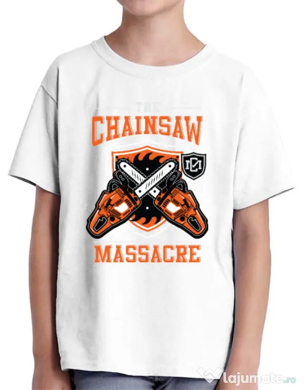 Tricou ADLER copil The Chainsaw Massacre Alb