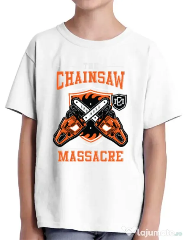 Tricou ADLER copil The Chainsaw Massacre Alb