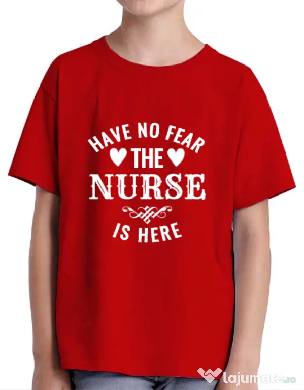 Tricou ADLER copil The nurse is here Rosu