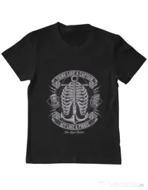 Tricou ADLER copil Think Like A Captain Act Like A Pirate Negru