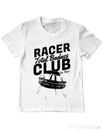Tricou ADLER copil Total badass Alb