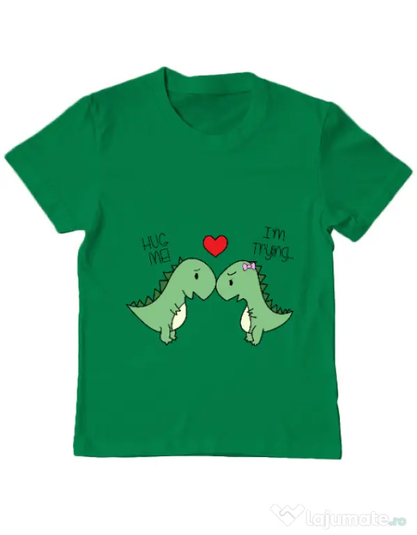 Tricou ADLER copil Trex love Verde mediu