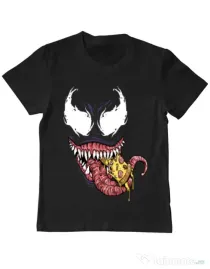 Tricou ADLER copil Venom pizza Negru