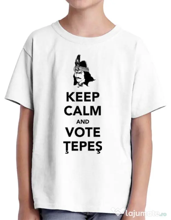 Tricou ADLER copil Vote Tepes Alb