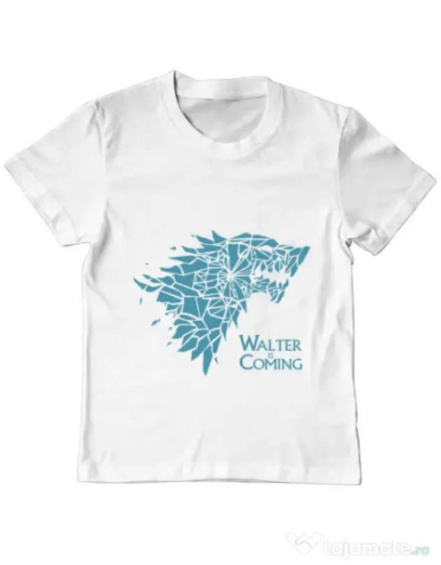 Tricou ADLER copil Walter is coming Alb