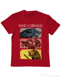 Tricou ADLER copil War is coming Rosu