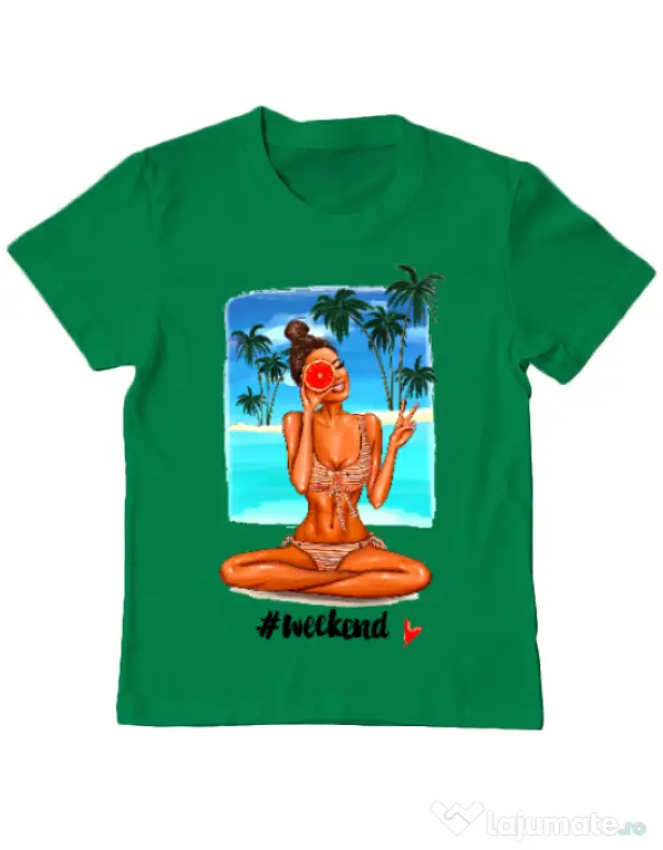 Tricou ADLER copil Weekend Verde mediu