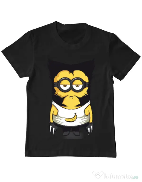 Tricou ADLER copil Wolve minion Negru