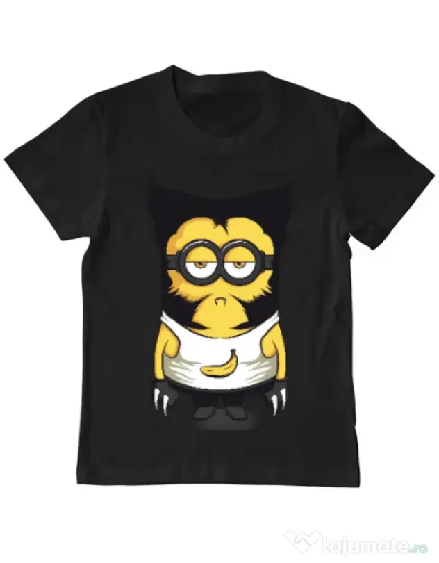 Tricou ADLER copil Wolve minion Negru