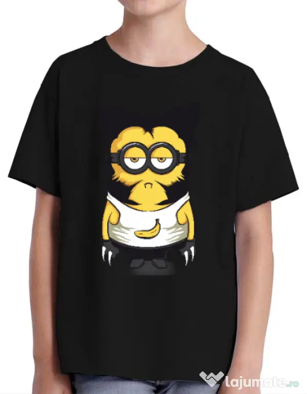 Tricou ADLER copil Wolve minion Negru