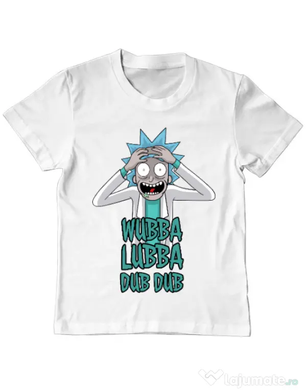 Tricou ADLER copil Wubba Lubba Dub Dub Alb