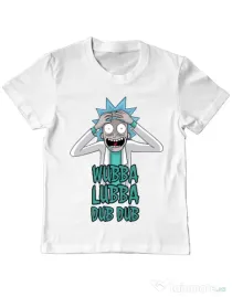 Tricou ADLER copil Wubba Lubba Dub Dub Alb