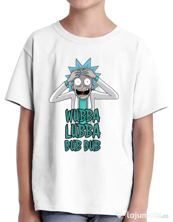 Tricou ADLER copil Wubba Lubba Dub Dub Alb