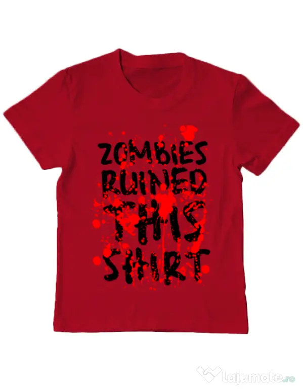Tricou ADLER copil Zombies Rosu