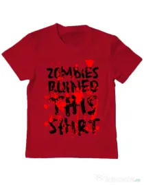 Tricou ADLER copil Zombies Rosu