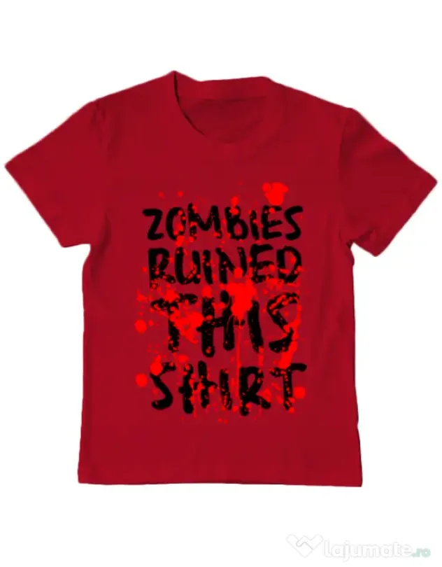 Tricou ADLER copil Zombies Rosu
