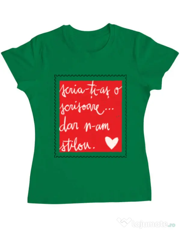 Tricou ADLER dama Nu am stilou Verde mediu
