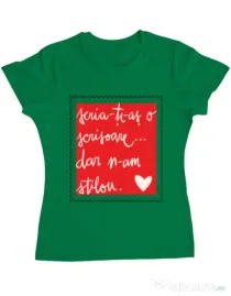 Tricou ADLER dama Nu am stilou Verde mediu