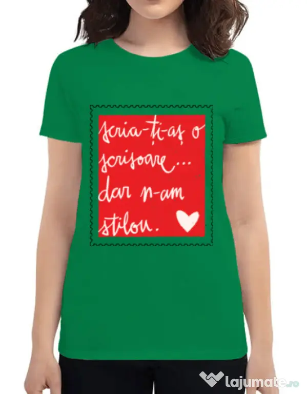 Tricou ADLER dama Nu am stilou Verde mediu