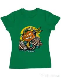 Tricou ADLER dama Pumpkin Music Verde mediu