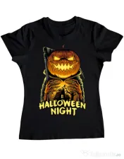 Tricou ADLER dama Jack o lantern Negru 