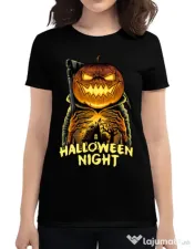 Tricou ADLER dama Jack o lantern Negru 