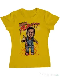 Tricou ADLER dama Wanna play Galben