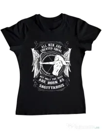 Tricou ADLER dama The best men are born as Sagittarius Negru