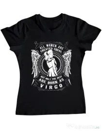 Tricou ADLER dama The best women are born as Virgo Negru