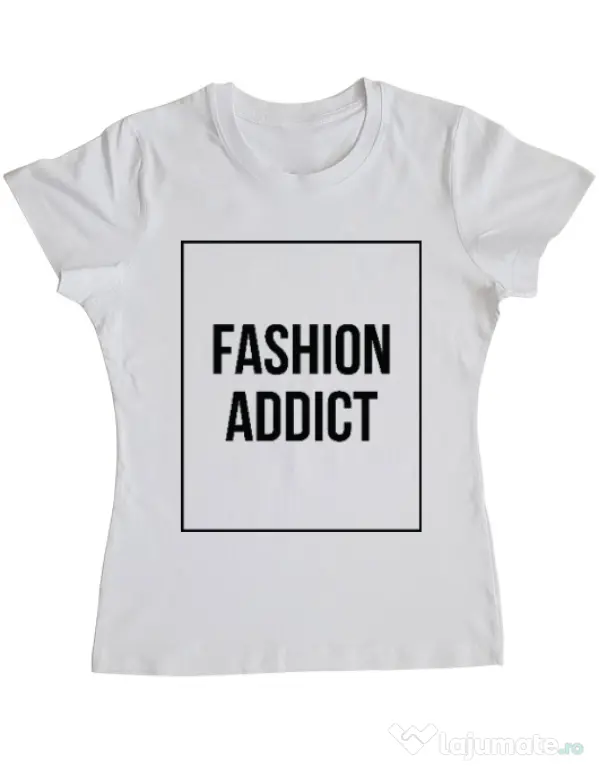 Tricou ADLER dama Fashion addict Alb