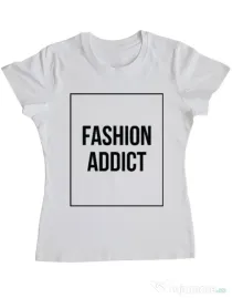 Tricou ADLER dama Fashion addict Alb