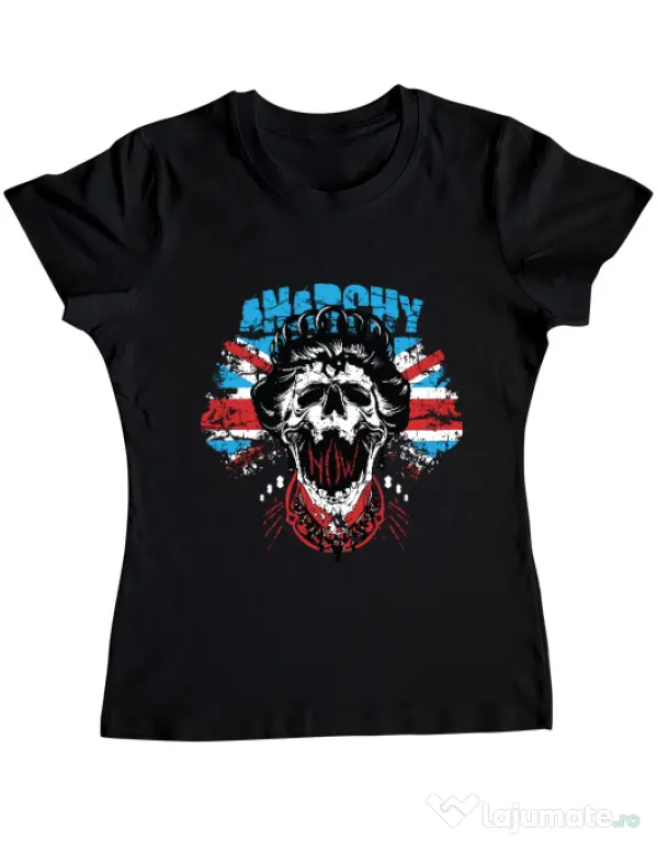 Tricou ADLER dama Anarchy queen Negru