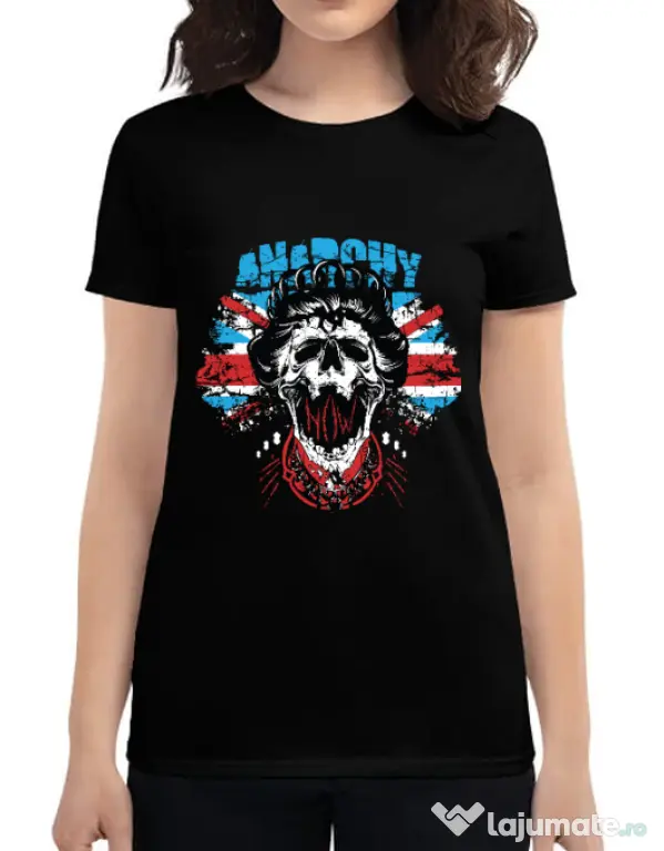 Tricou ADLER dama Anarchy queen Negru