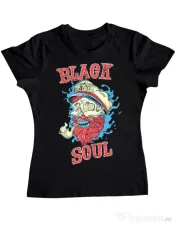 Tricou ADLER dama Black soul Negru 