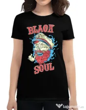 Tricou ADLER dama Black soul Negru 