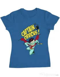 Tricou ADLER dama Captain obvious Albastru azuriu