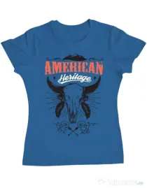 Tricou ADLER dama American heritage Albastru azuriu