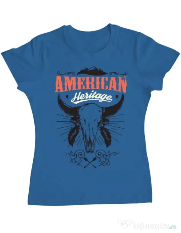 Tricou ADLER dama American heritage Albastru azuriu