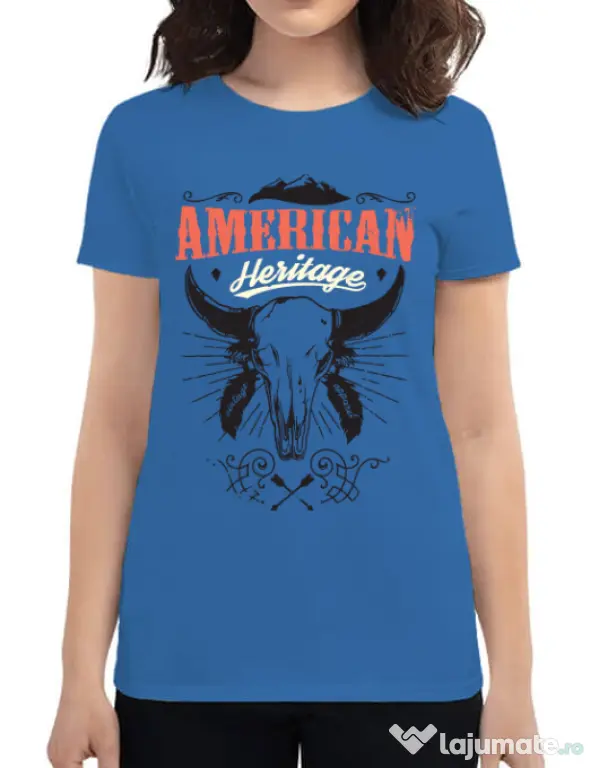Tricou ADLER dama American heritage Albastru azuriu