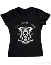 Tricou ADLER dama Bad bones crew crest Negru