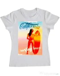 Tricou ADLER dama Bikini body Alb