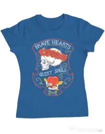 Tricou ADLER dama Brave hearts Albastru azuriu