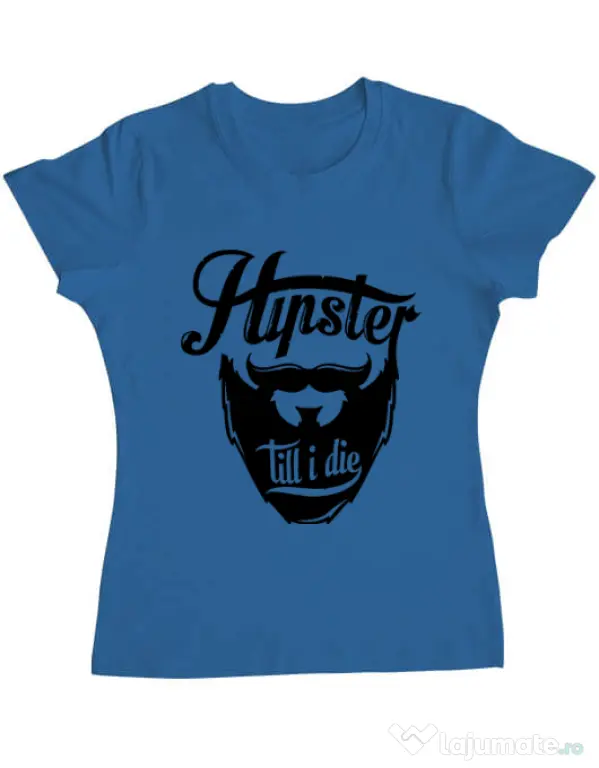 Tricou ADLER dama Till I die Albastru azuriu
