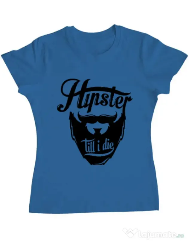 Tricou ADLER dama Till I die Albastru azuriu