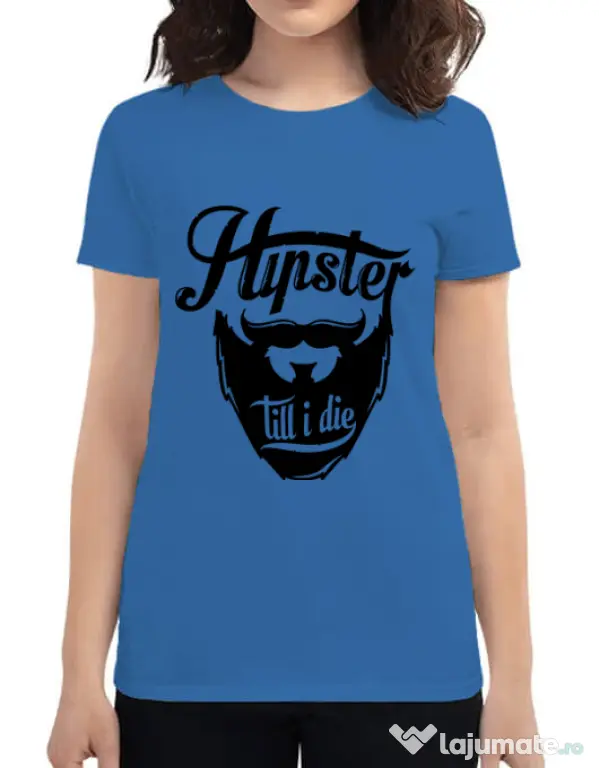 Tricou ADLER dama Till I die Albastru azuriu
