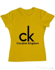 Tricou ADLER dama Cocaine kingdom Galben