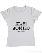 Tricou ADLER dama Homies Alb 