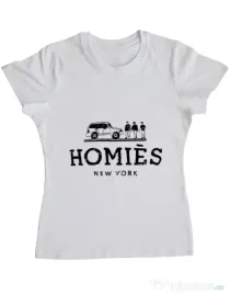 Tricou ADLER dama Homies Alb