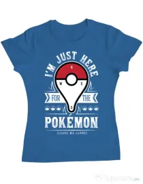 Tricou ADLER dama Here for the Pokemon Albastru azuriu